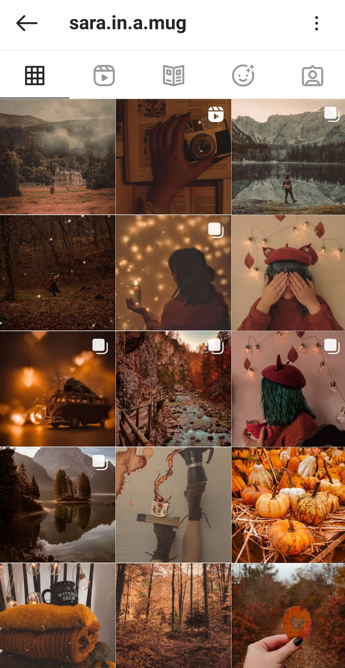 colori caldi nel feed